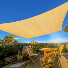 10'X13' Sand HDPE Sunshade Sail (Option: Defaulttitle)
