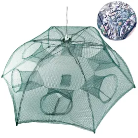 Fishing Trap Net Portable Folded Fishing Bait Trap Shrimp Minnow Crab Bait Net (Option: Green)